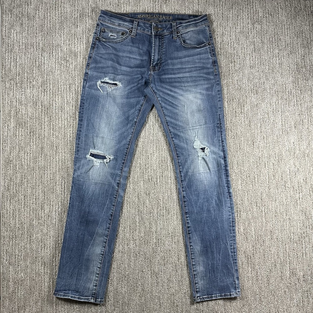 American Eagle Mens Extreme Flex 4 Jeans Slim Straight 32x34 (fits‎ 32x33)